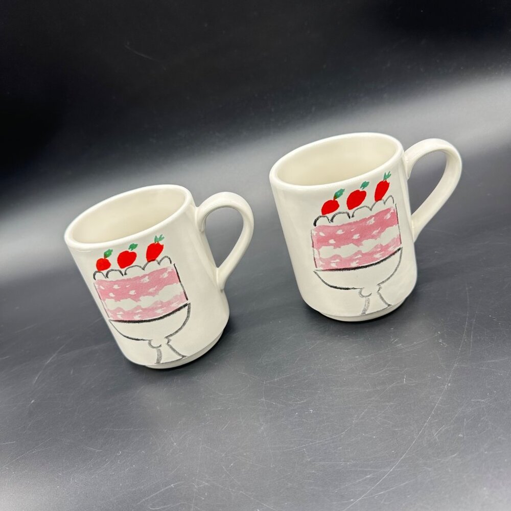 Kate Spade Lenox All In Good Taste Pretty Pantry Cake Coffee Mugs Set Of 2 Cups